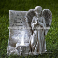 Custom made gravestone marble angel with cross tombstone headstone memory